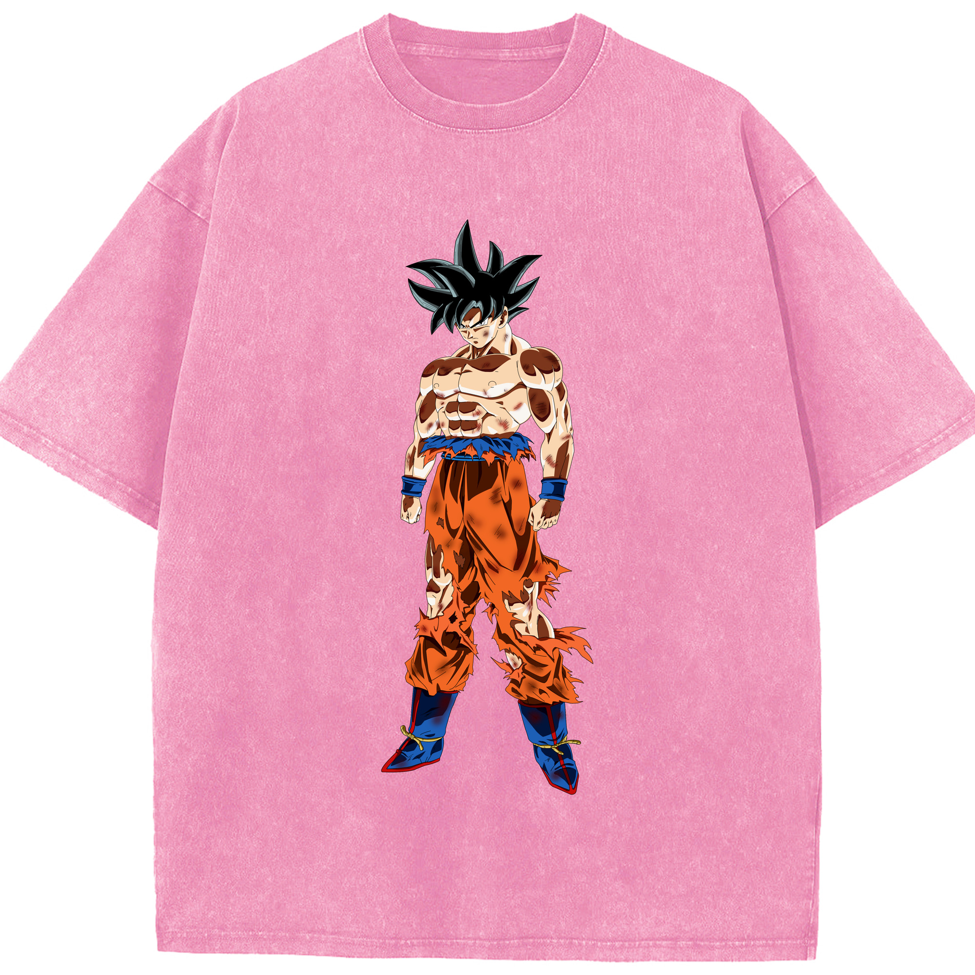 （画像用） ドラゴンボール 孫悟空（そん ごくう）Son Goku カカロット DRAGON BALL Kakarotto 綿100% ヴィンテージ風 半袖Tシャツ（フロントプリント）